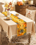 Miss Adola Pumpkin Plaid Fall Table Runner 13x72 Sunflower Decor by Deal US