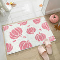 Aprophic Pink Pumpkin Bath Mat Fall Non Slip Microfiber Bathroom Rug 17x24 by Deal US