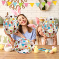 Jetec 12 Pcs Inflatable Easter Eggs 16in Large Glitter PVC Decorations Silver by Deal US