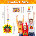 Huyamap Thanksgiving Turkey Necklace Craft Kits 24 Pack Colorful Style 1 by Deal US