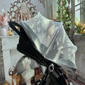 DUSHARKFUN Baby Mosquito Net Double Zipper Bassinet Stroller Cover White by Deal US