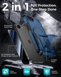 Magnetic Case for iPhone 17e/16e 6.1" Blue with Privacy Screen Protector and Invisible Kickstand by Merch Section