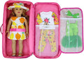 ZITA ELEMENT Doll Travel Carrier Case Crossbody Shoulder Bag for 18 Inch Doll Ac by Vanessa Jane