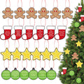 Soulchen 24 Pcs Gingerbread Man Christmas Tree Ornaments with Red Ropes by Deal US