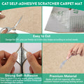 YITMOYM Trimmable Cat Scratcher Mat 39.4x15.8in Self-Adhesive Felt Fiber by Deal US