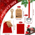 Duraaamo 24 Sets Christmas Polar Themed Silver Bell Ornaments Bulk by Deal US