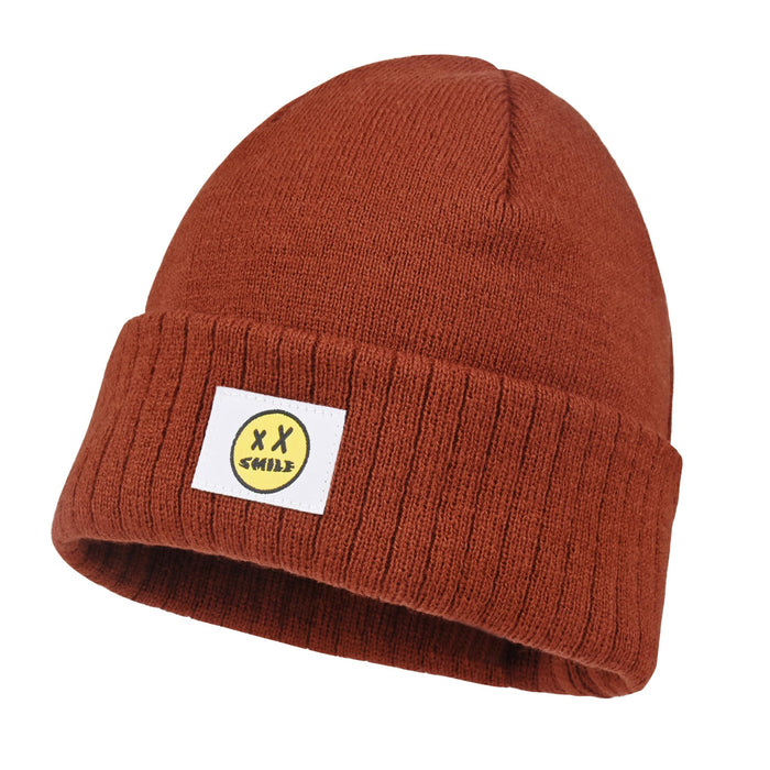 XMMAXFLOW Thick Knitted Winter Beanie Hat Cuffed Skull Cap Dark Orange by Deal US