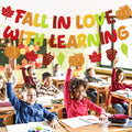 YWLACC Fall in Love with Learning Classroom Banner Autumn Leaves Pumpkin by Deal US