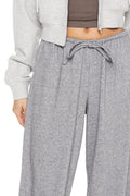 Forever 21 Ribbed Knit High-Rise Pants Dark Grey Size M by Deal US
