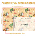 WRAPLULU Christmas Truck Wrapping Paper 4 Jumbo Sheets 28x40in Yellow by Deal US