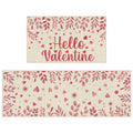 Pickmesh Valentine Kitchen Mats 2 Pc Non-Slip Love Heart Pink 17x29 & 17x47 by Deal US