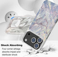Compact Case for iPhone 17 Pro Max Shiny Silver Butterfly Design
