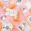 MOZUI Halloween Thank You Tags 60pcs Pink Black Ghost Pumpkin Kraft Paper by Deal US