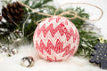 Juncox 12 Pcs Burlap Christmas Ball Ornaments 3.15in Rustic Natural Jute by Deal US