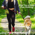 Dog Poop Bag Holder Dogs Waste Bag Carrier Pet Poop Bags Holders for Doggie Waste Bags Dispensers, Clip Carrier for Leash Small Doggy Puppy Hand Free Walking Accessory Attachment, Black