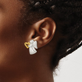 Sterling Silver Angel Earrings by Fine Color Jewels