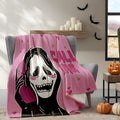 LOSIVISHE Halloween Flannel Throw Blanket Pink Ghost Pattern 50x70 in by Deal US