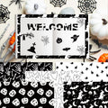 Halloween Scrapbook Paper 24 Sheets 11.8x11.8 Black & White Double-Sided by Deal US