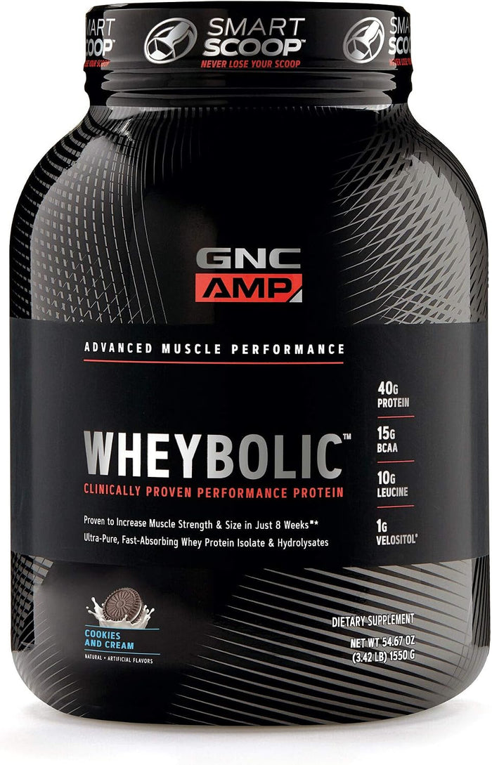 GNC Wheybolic Protein Powder, Cookies and Cream, 2.9 Lb, 25 Servings (Exp 10/2028) by Price Is Right Miami