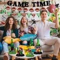 Koeilay Game Time Football Banner & Decorations Green Brown Party Supplies by Deal US