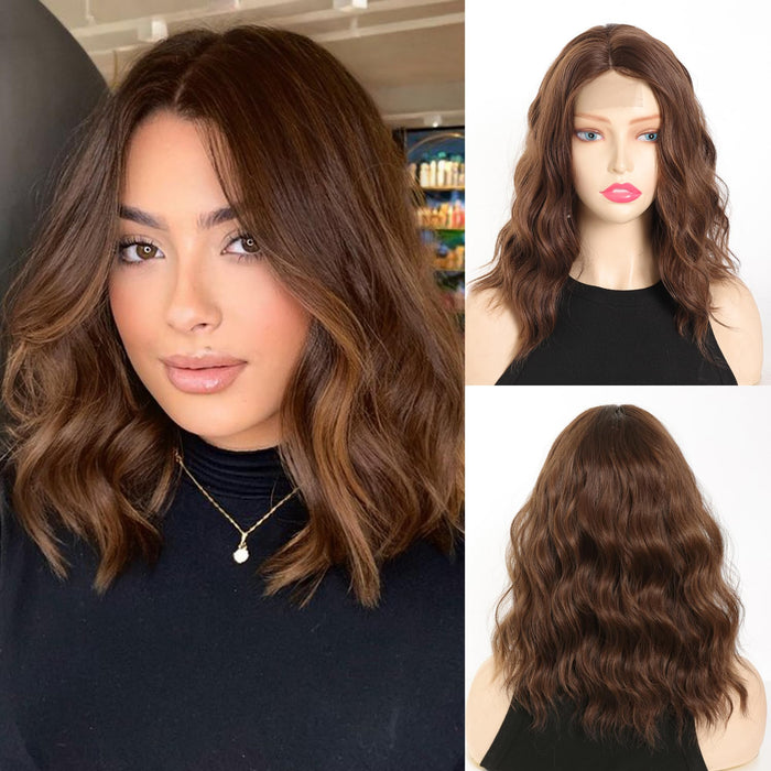 Maforsoon Wigs for Women Short Wave Synthetic Wig 14inch by Deal US