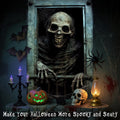 rookea Halloween Funny Skeleton Curtain Banner Spooky Window Decor Polyester by Deal US