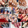 12 Sheets Snowflake Nail Art Stickers 3D Self Adhesive Winter Nail Decals by Deal US