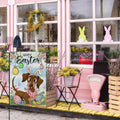 EKOREST Easter Garden Flag 12x18in Double Sided Watercolor Dachshund Dog by Deal US