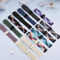 MVSSAT Braided Magnetic Buckle Watch Band 22mm Rainbow by Deal US