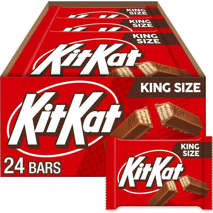 KIT KAKIT KAT Milk Chocolate Wafer King Size, Candy Bars, 3 oz (24 Count)T 24X3OZ KING SIZE by Pasteur Pharmacy