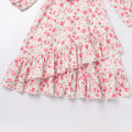AWIBMK Mommy and Me Floral Boho A-Line V Neck Long Sleeve Dress Blue Pink Size L by Deal US