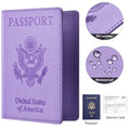 Eoehro Passport Holder for Travel Essentials-2Pack, Passport Wallet Cover Case for Travel Must Haves Accessories,Passport Book Holders for Women and Men