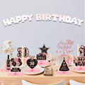 ITHKIRHO 30th Birthday Honeycomb Centerpieces Rose Gold 10 Pcs Decorations by Deal US