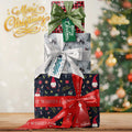GIOLNIAY Gnome Christmas Wrapping Paper Navy Blue 4 Jumbo Sheets 28x40 by Deal US