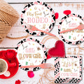 JOYHAPISTAR First Rodeo Birthday Party Supplies Set 120PCS Pink Rustic by Deal US