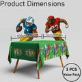 Bambluby Football Party Tablecloth 3 Pack 108x54in Comic Style Disposable by Deal US