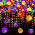 Sumind Halloween Neon Balloon Arch Kit 100 Pcs 53ft Glow Black Light Polka Dot by Deal US