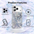 Compact Case for iPhone 17 Pro Max Shiny Silver Butterfly Design