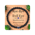 Eye Protection Bracelet, Fathers Day Gift, 6mm Natural Black Beads | Adjustable