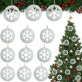 Shimeyao 12 Pcs Christmas Metal Snowflake Ornaments Hollow Disc Grey by Deal US