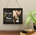 CAIFZ I Love You to the Moon and Back Picture Frame 4x6 Gift for Couple by Deal US