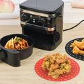 Viwehots Silicone Air Fryer Liners 8" Non Stick Reusable 4 Pack Mixed Colors by Deal US