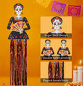 Aovaely 4PCS Day of the Dead Sugar Skull Hanging Decorations Dia De Los Muertos by Deal US