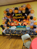 Happy Halloween Backdrop Ghost Pumpkin Flame Haunted House Party Banner 6x4FT by Deal US