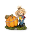 Hodao Thanksgiving Scarecrow Turkey Pumpkin Decor Farmhouse Fall Centerpiece Red by Deal US
