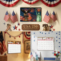 Zluiaza 250th Anniversary American Patriotic 2026 Spiral Wall Calendar Vintage by Deal US