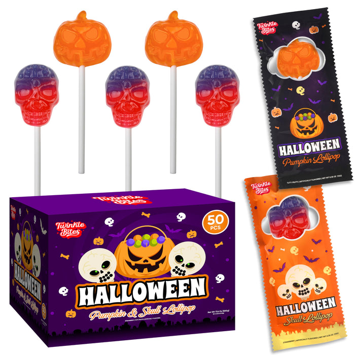 Twinkle Bites Halloween Lollipops 40 Pack Strawberry Flavor 40 Ounce by Deal US
