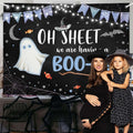 MEHOFOND Halloween Baby Shower Party Backdrop Purple Vinyl 7x5ft by Deal US