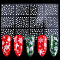 12 Sheets Snowflake Nail Art Stickers 3D Self Adhesive Winter Nail Decals by Deal US