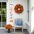 AUSTAB Happy Fall Y'all Wooden Porch Sign 47.2" x 7.8" White Autumn Decor by Deal US